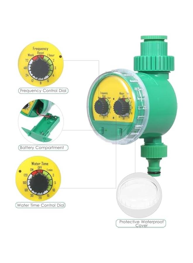 HOOKOR Plant Watering Drip Irrigation Kit DIY Watering System with Electronic Automatic Irrigation Timer for Outdoor, Flower, Lawn, Patio, Garden (40m Tube&Timer) - Image 2