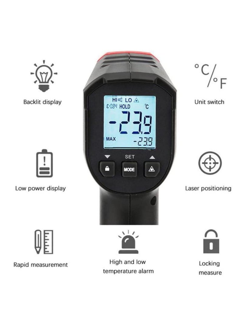 UNI-T - UNI-T UT306S Digital Laser Infrared Thermometer, Non-Contact Temperature Measurement, -50°C to 800°C Range, Ideal for Industrial and Household Applications - Image 1