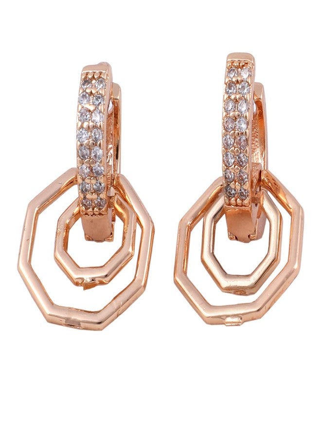 SHANKHRAJ MALL® Designer Gold Plated Stud Earrings for Women and Girls-10068 - Image 1