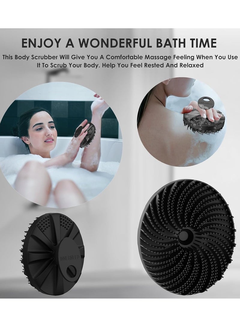 فرشاة تنظيف الجسم المصنوعة من السيليكون الآمن غذائيًا، تقشير وتدليك لطيف، رغوة لطيفة، أكثر صحة وتدوم لفترة أطول - Image 5