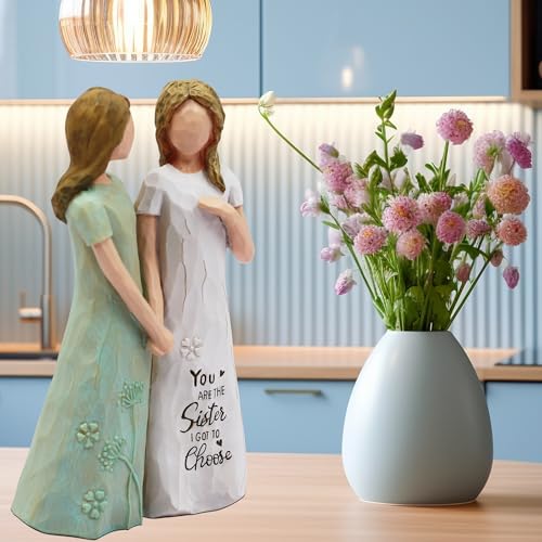 BORLESTA Friend Gifts Friendship Gifts for Women Youre The Sister I Got to Choose Friend Birthday Gift Sister Gift from Sister and Bestie Gift HandPainted FigureGreen - Image 3