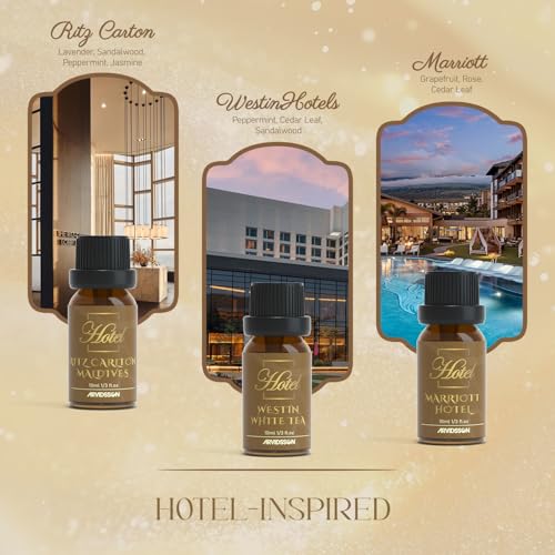 ARVIDSSON Hotel Diffuser Oils Gift Set - ARVIDSSON Hotel Essential Oils for Diffuser, Luxury Fragrance Oil Set - Inspired by 5 Star Hotels Including Hilton, Four Season and More Scents, Gift for Women and Men - Image 3