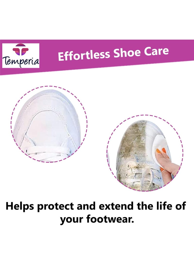 Temperia Shoe Cleaning Wet Wipes for Sneakers, Leather & Heels – Quick Dirt, Stain & Scuff Removal for Fabric & Leather Shoes - Image 2