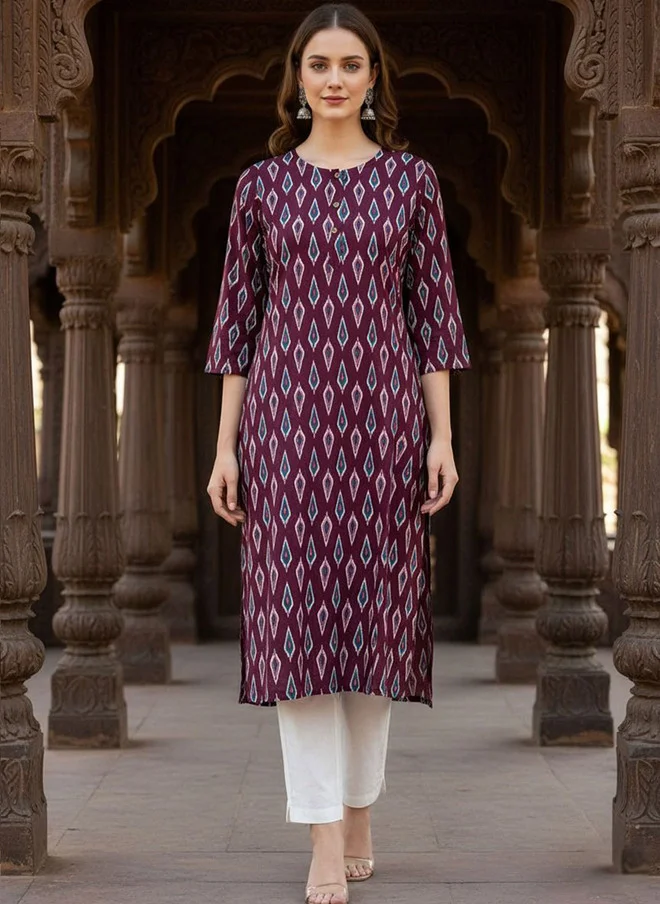 Floral Printed Knee Length Kurta