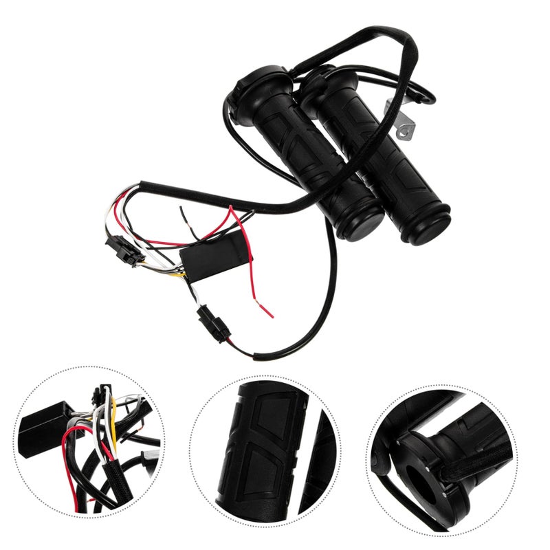 Heated Motorcycle Handlebar Grips 5 Temperature Levels Universal Fit Black - Image 5