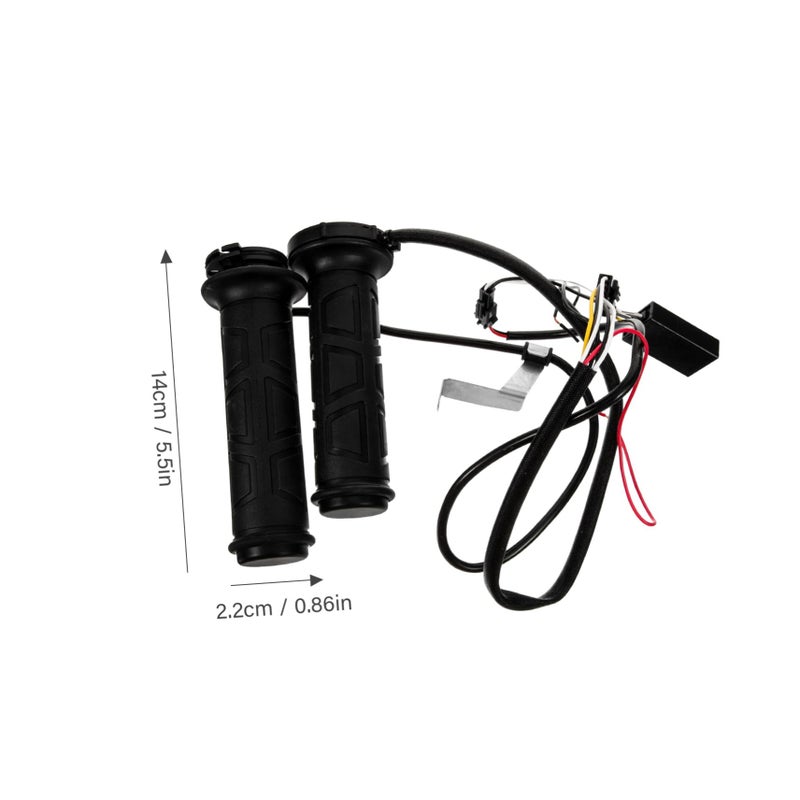 Heated Motorcycle Handlebar Grips 5 Temperature Levels Universal Fit Black - Image 3