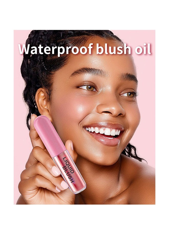 HelloKiss Liquid Blush-Color Changing Blush Oil, Moisturizing Blusher For Cheeks And Lips Balm, Create Natural And Vibrant Makeup #02  - Image 3