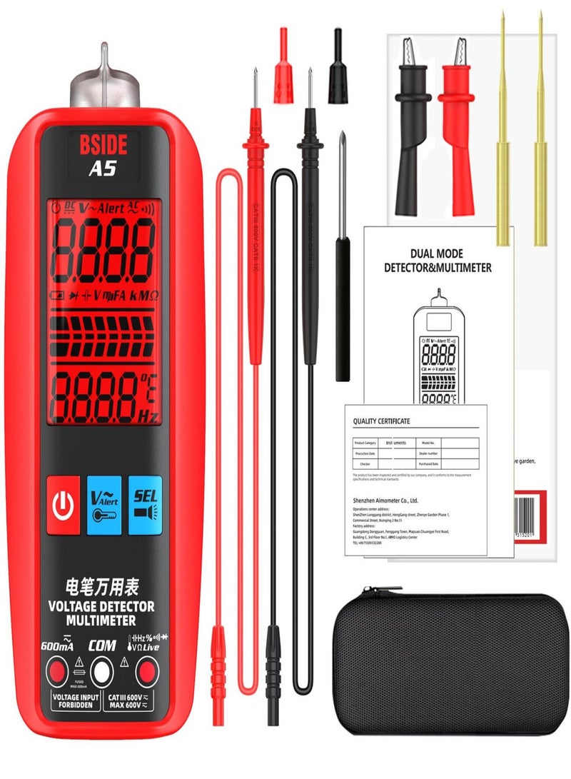 BSIDE Digital Smart Multimeter Measurement Test Meter Temp Detector Multitester 3-Results Display Current Tester VFC V-Alert Live Wire Capacitor Ohm Diode Hz Voltage Meter - Image 1
