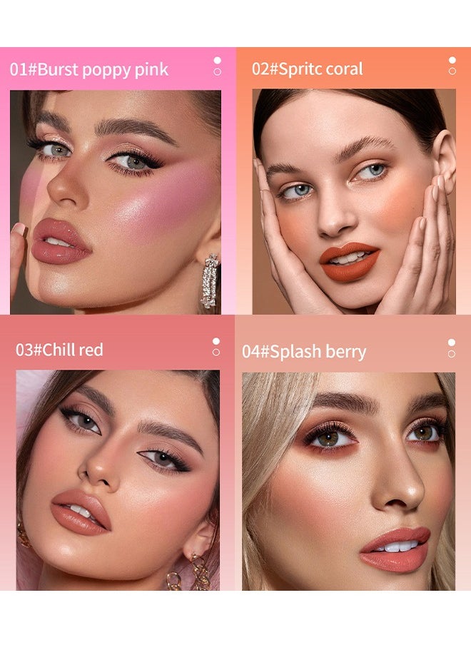 Victoria Lips Cheeks Blush Stick - Pack of 4 Milk Jelly Blush Stick, Multi Jelly Tint Blush Stick, Lip Tint Stain, Long Lasting Multi Use Makeup Blush Stick, Milk Jelly Blush Tint for Lips Cheek  - Image 3