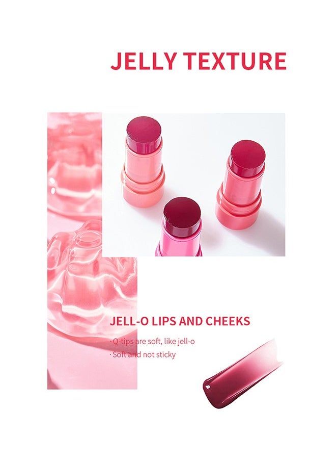 Victoria - Lips Cheeks Blush Stick - Pack of 4 Milk Jelly Blush Stick, Multi Jelly Tint Blush Stick, Lip Tint Stain, Long Lasting Multi Use Makeup Blush Stick, Milk Jelly Blush Tint for Lips Cheek - Image 1