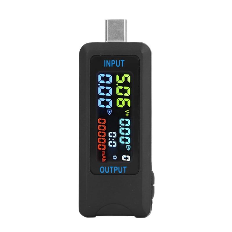 Type C Digital Voltmeter Ammeter 6527-5 - 36V 0-8A USB Monitor with 4 Digit IPS LCD Display - 150W Tester for Voltage Current Capacity Energy Impedance and Temperature - Image 1