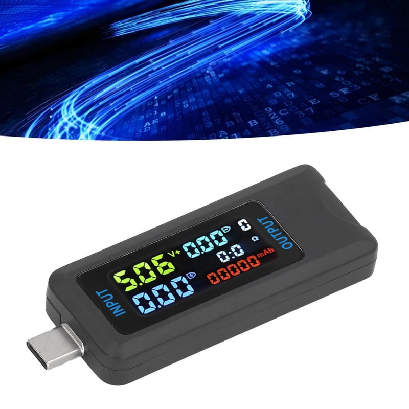 Type C Digital Voltmeter Ammeter 6527-5 - 36V 0-8A USB Monitor with 4 Digit IPS LCD Display - 150W Tester for Voltage Current Capacity Energy Impedance and Temperature - Image 4