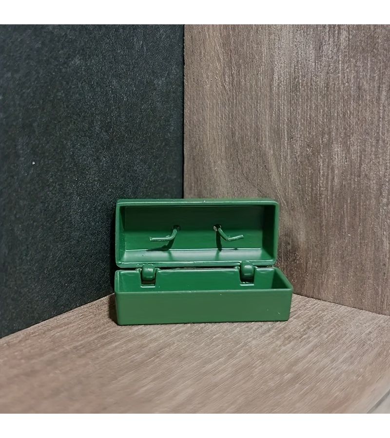 7 Pcs Mini Tool Box Set Green With Pliers Screwdrivers Wrenches - Image 1