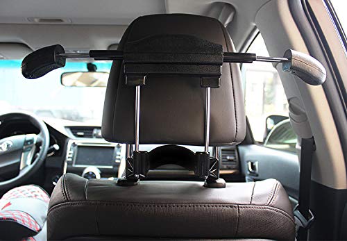 MACHSWON Car Headrest Retractable Hanger Car Seat Coat Jacket Suit Hanger Hook Stainless Steel - Image 1