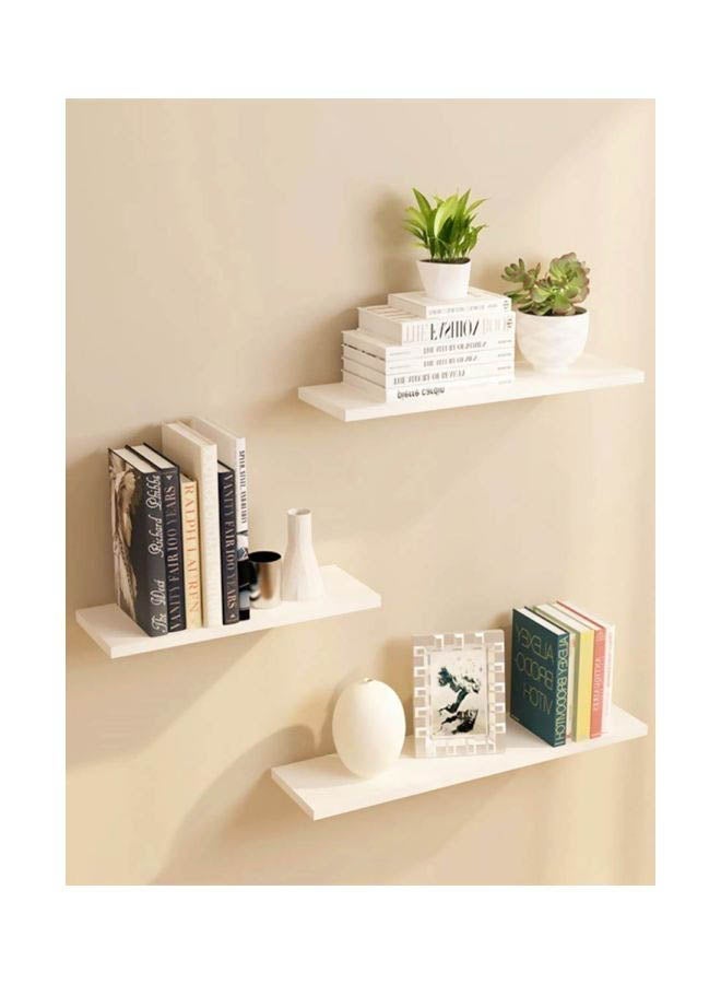 مجموعة رفوف كيانجتاي عائمة من 3 قطع أبيض Small Shelf(30x12x1.6).Medium Shelf(40x12x1.6).Big Shelf(50x12x1.6)سم - Image 2