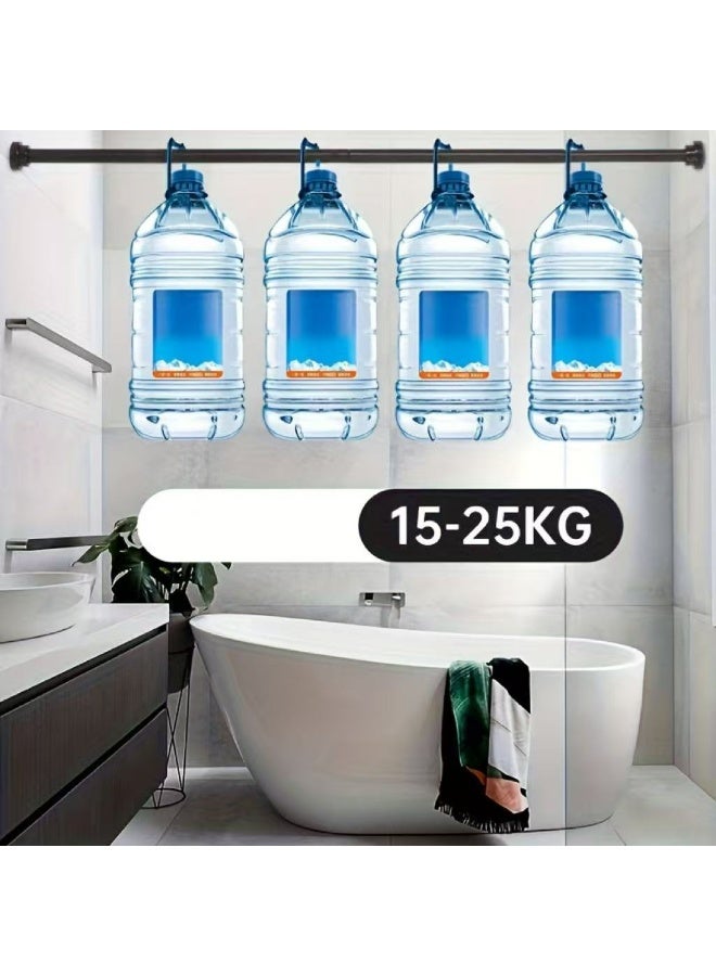 Tension Shower Curtain Rod 68-225cm,Telescopic Curtain Pole, Adjustable Window Curtain Rod Spring，Heavy Duty Closet Tension Rod，Extendable to 88.58inch Clothes Rail Curtain Hanging Rod for Bathroom, Wardrobe, Balcony, Closet Rods,Stainless Steel Spring Perforated Shower Curtain Rod, No Drilling,Room Divider Rack - Image 3