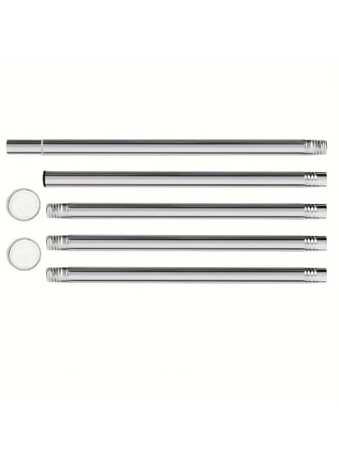 Tension Shower Curtain Rod 68-225cm,Telescopic Curtain Pole, Adjustable Window Curtain Rod Spring，Heavy Duty Closet Tension Rod，Extendable to 88.58inch Clothes Rail Curtain Hanging Rod for Bathroom, Wardrobe, Balcony, Closet Rods,Stainless Steel Spring Perforated Shower Curtain Rod, No Drilling,Room Divider Rack - Image 5