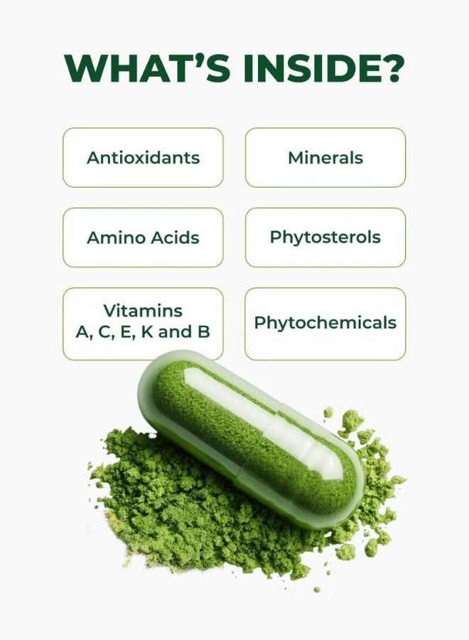 مورينجا كبسولات مورنغا العضوية من مصدر مفرد. مسحوق أوراق مورنغا. دعم الطاقة، والتمmetabolism، والمناعة. 120 كبسولة. 500 ملغ - زجاجتان. - Image 4