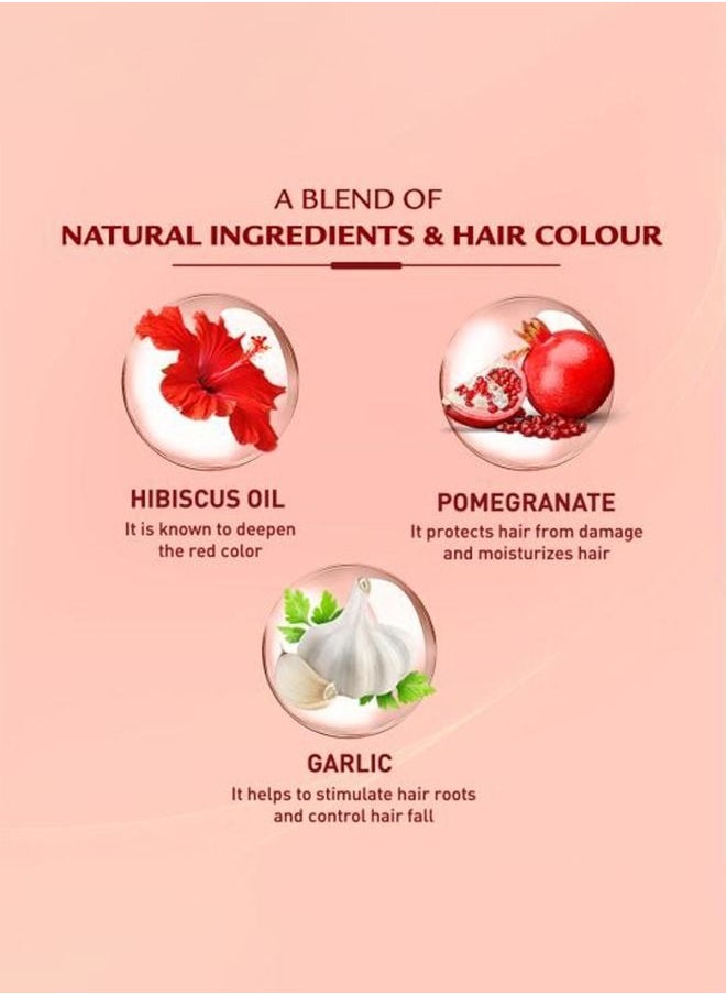 Vatika Naturals - Vatika Naturals Intense Red Coloring Kit With Hibiscus Oil 100% Grey Coverage Permanent Hair Dye With Quick Applicator - 180 ml - Image 1