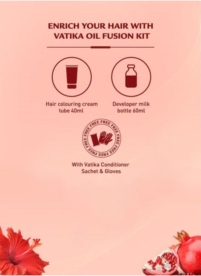 Vatika Naturals - Vatika Naturals Intense Red Coloring Kit With Hibiscus Oil 100% Grey Coverage Permanent Hair Dye With Quick Applicator - 180 ml - Image 1