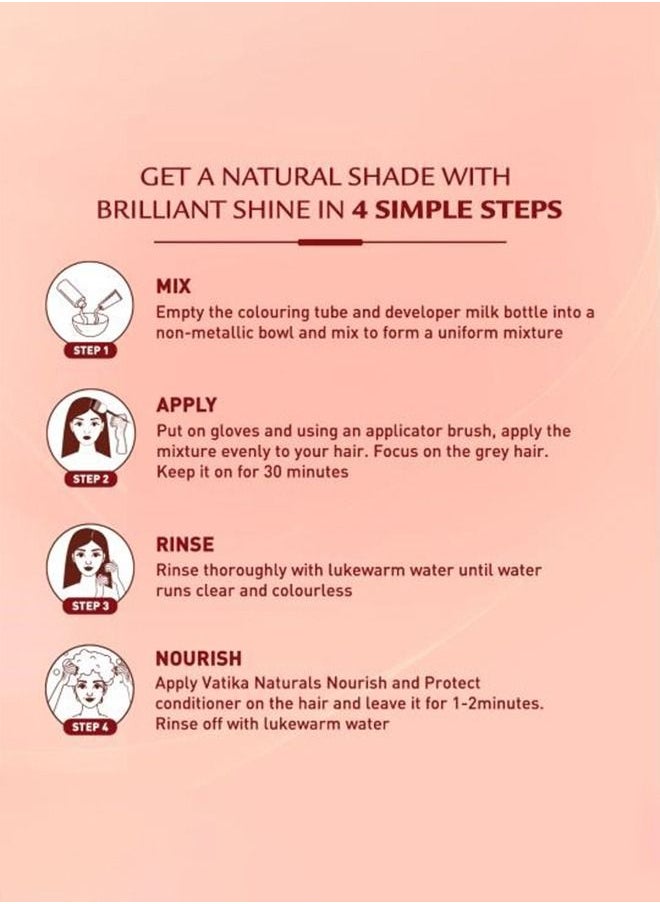 Vatika Naturals - Vatika Naturals Intense Red Coloring Kit With Hibiscus Oil 100% Grey Coverage Permanent Hair Dye With Quick Applicator - 180 ml - Image 1