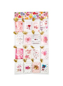 Gulf Flowers Assorted Valentine Cards, 9.5cm x 6.5cm, Stylish Greeting Cards for Romantic Notes 