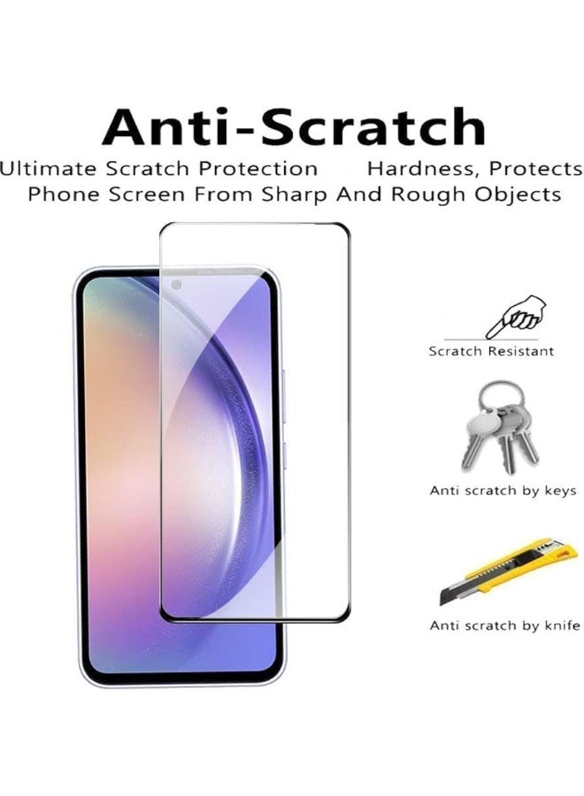 MOSSILY Screen Protector for Samsung Galaxy S24 FE/F56 5G/M35 5G/M56 5G, Tempered Glass Screen Saver Premium HD Protective, Scratch Resistant, NO-Bubble,HD Hardness, Full Coverage Film - Image 2