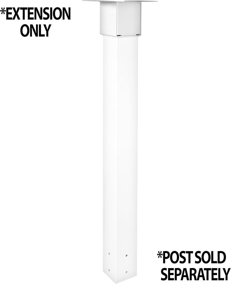 Mail Boss 7059, 6 Inches, Alpine White Mail Box Post Height Extension - Image 1