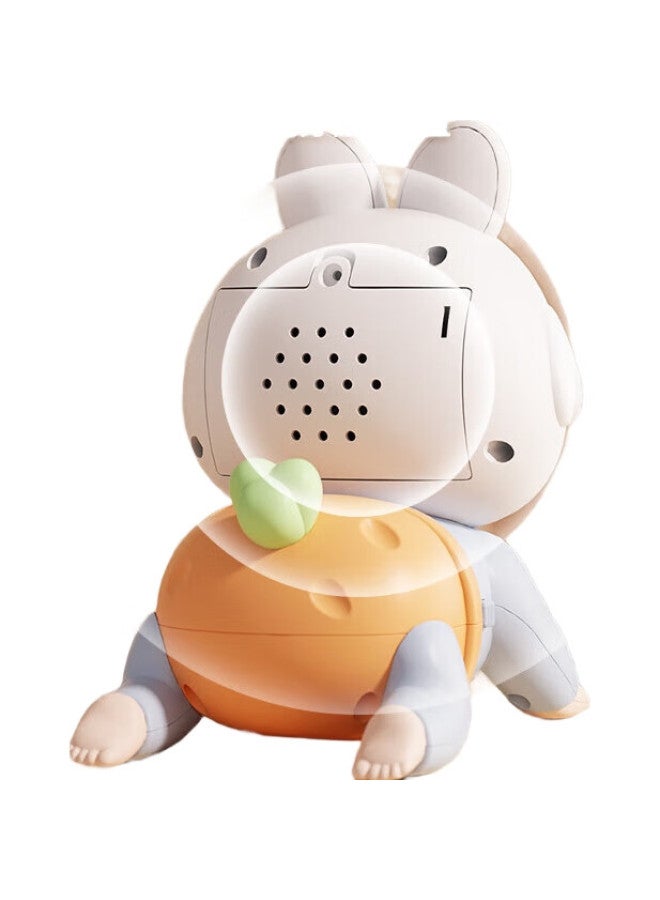 Dimoarch Dimanqi Baby Remote Control Electric Crawling Toy, Early Education Music Enlightenment Dancing Head-Lifting Training, Rabbit Pink, New Year Gift - Image 3