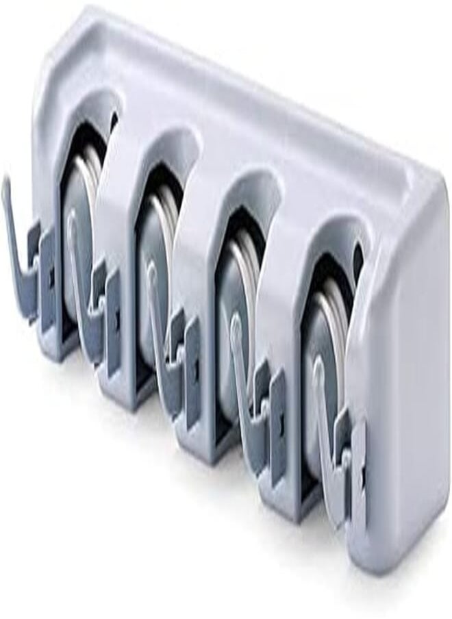 OR - Mop and broom holder and garden tool organizer, wall mounted 4 ball slots with 5 hooks storage rack - Image 1