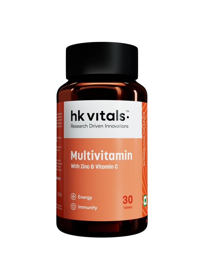 HealthKart hk vitals Multivitamin For Men and Women (30 Tablets) | With Zinc, Vitamin C, Vitamin D3, Multiminerals & Ginseng Extract - Image 1