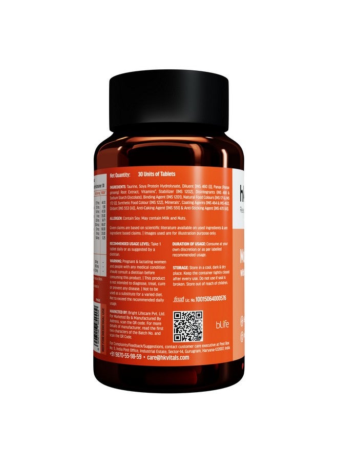 HealthKart hk vitals Multivitamin For Men and Women (30 Tablets) | With Zinc, Vitamin C, Vitamin D3, Multiminerals & Ginseng Extract - Image 4