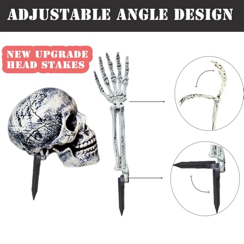 AISENO Realistic Skeleton Stakes Halloween Decorations for Lawn Stakes Garden Halloween Skeleton Decoration - Image 3