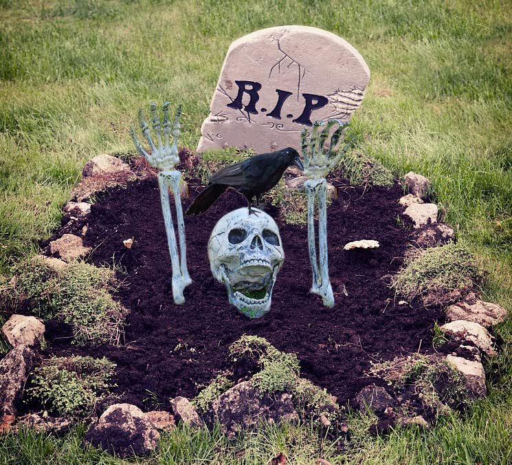 AISENO Realistic Skeleton Stakes Halloween Decorations for Lawn Stakes Garden Halloween Skeleton Decoration - Image 5