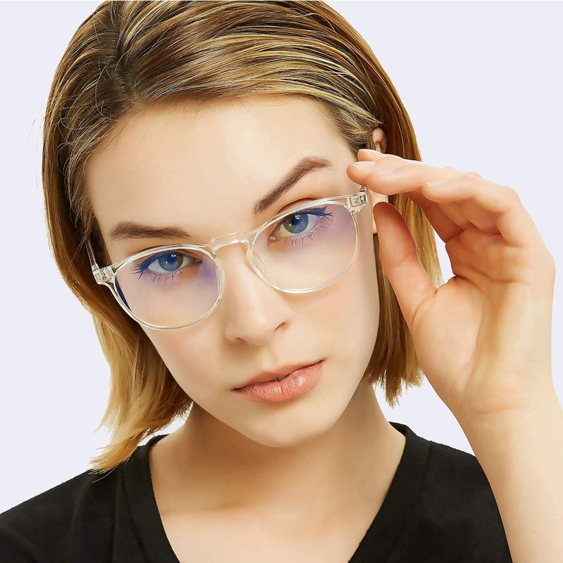 FEIYOLD Hardness boosted processed substance Blue Light Blocking Glasses Women/Men,Retro Round Anti Eyestrain Computer Gaming Glasses(2Pack) Easy daily handling design - Image 2