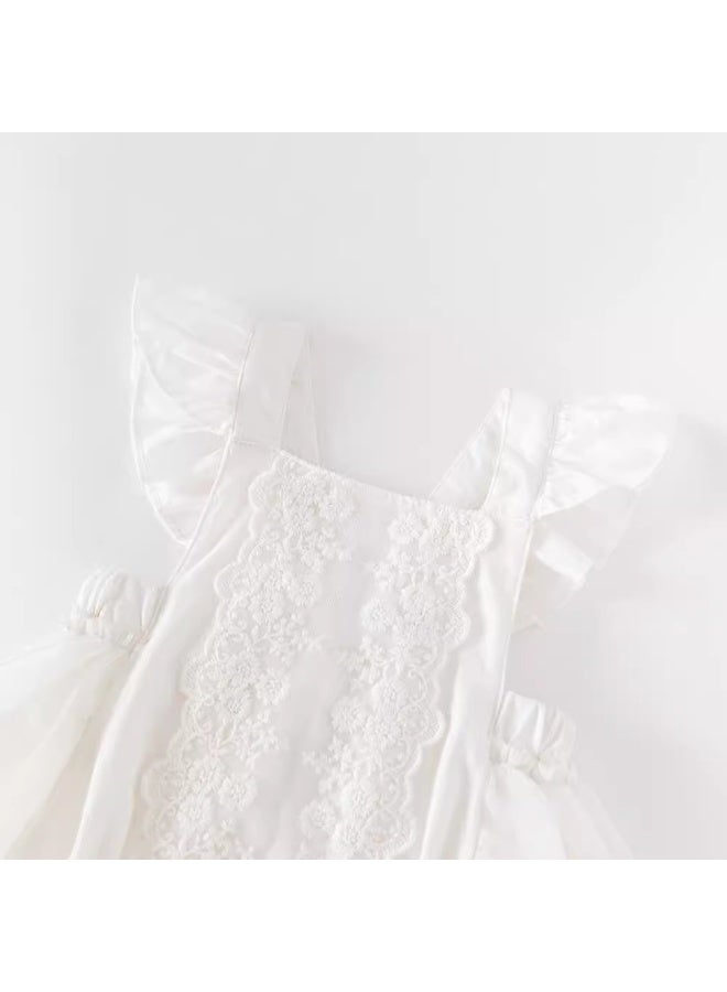 Sweet Summer Sleeveless Romper with Matching Headband — Soft Cotton Baby Girl Dress, Newborn Baby Girl Clothes, Lightweight Breathable Infant Bodysuit, Summer Outfit for Infant Girls, Baby Dress Girl - Image 4