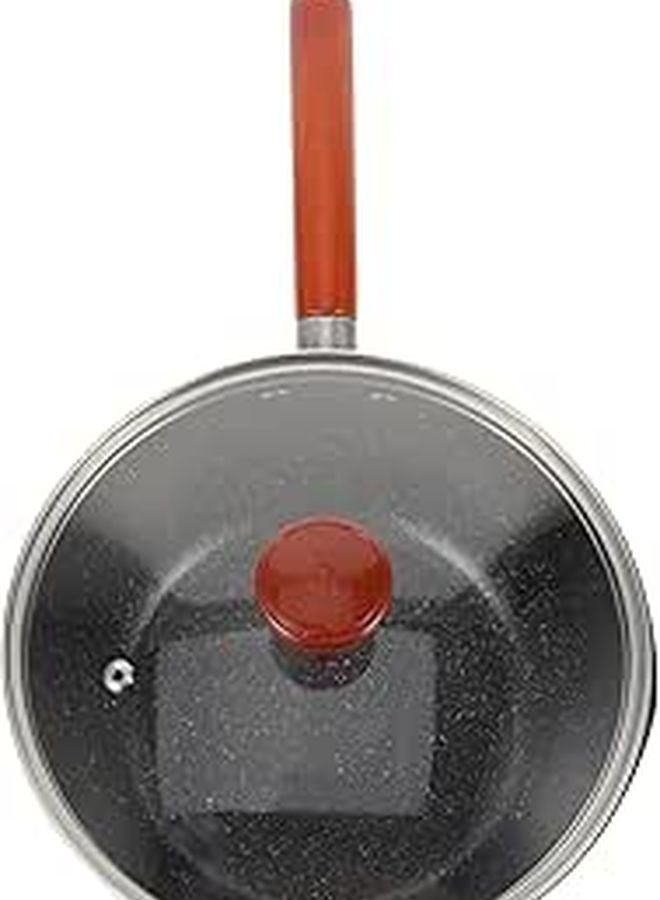 Small Nonstick Aluminum Milk Pot With Lid Compact Saucepan For Home Kitchen Use - Image 1