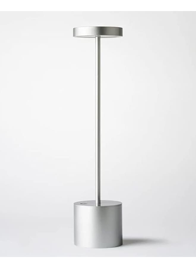 Cordless Table Lamp, 3000mAh Rechargeable Battery, Aluminum Metal Housing, Portable LED Powered Desk Lamp, 2 Brightness Levels, Night Light for Restaurants, Bars, Garden, Patio, Bedroom, etc. - Image 1
