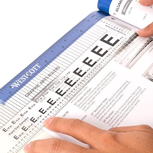 Westcott GA-96 Computer Point & Pica Ruler, Transparent Graphic Arts Ruler, 12 Inch - Image 4