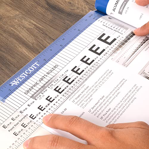 Westcott GA-96 Computer Point & Pica Ruler, Transparent Graphic Arts Ruler, 12 Inch - Image 5