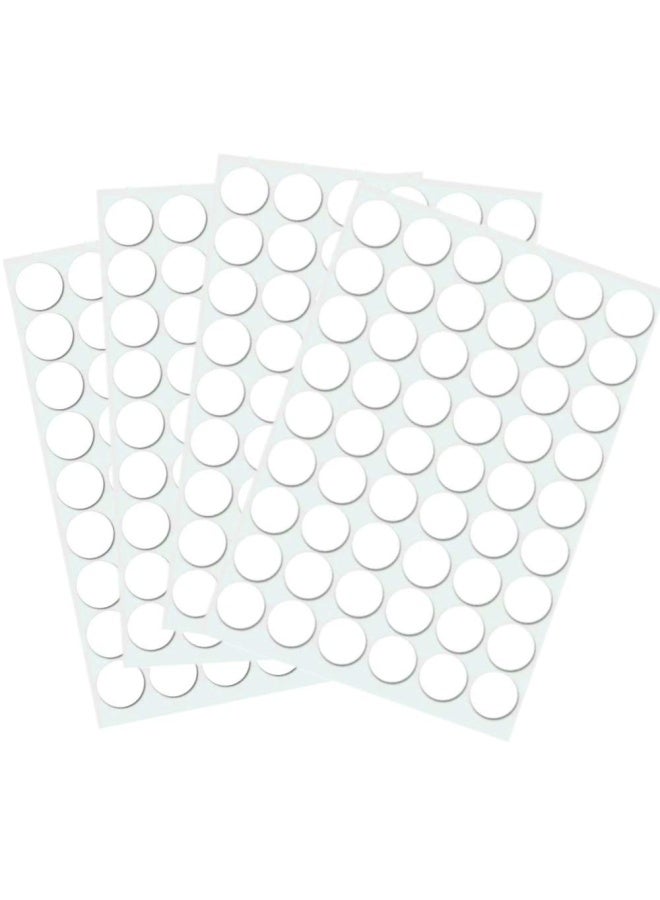 Self Adhesive Screw Hole Stickers 280 Pieces 0.71Inch/18Mm Self Adhesive Screw Covers Caps Dust Proof Sticker For Wood Screw White 280 Pieces 0.71Inch/18Mm
