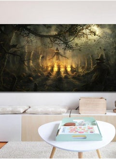 Generic Spooky Wall Art, Halloween Party, Scary Wall Print, Halloween Wall Decor, Extra Large Canvas, Halloween's Gift,Pumpkin Canvas Print Art Gift  - Image 1