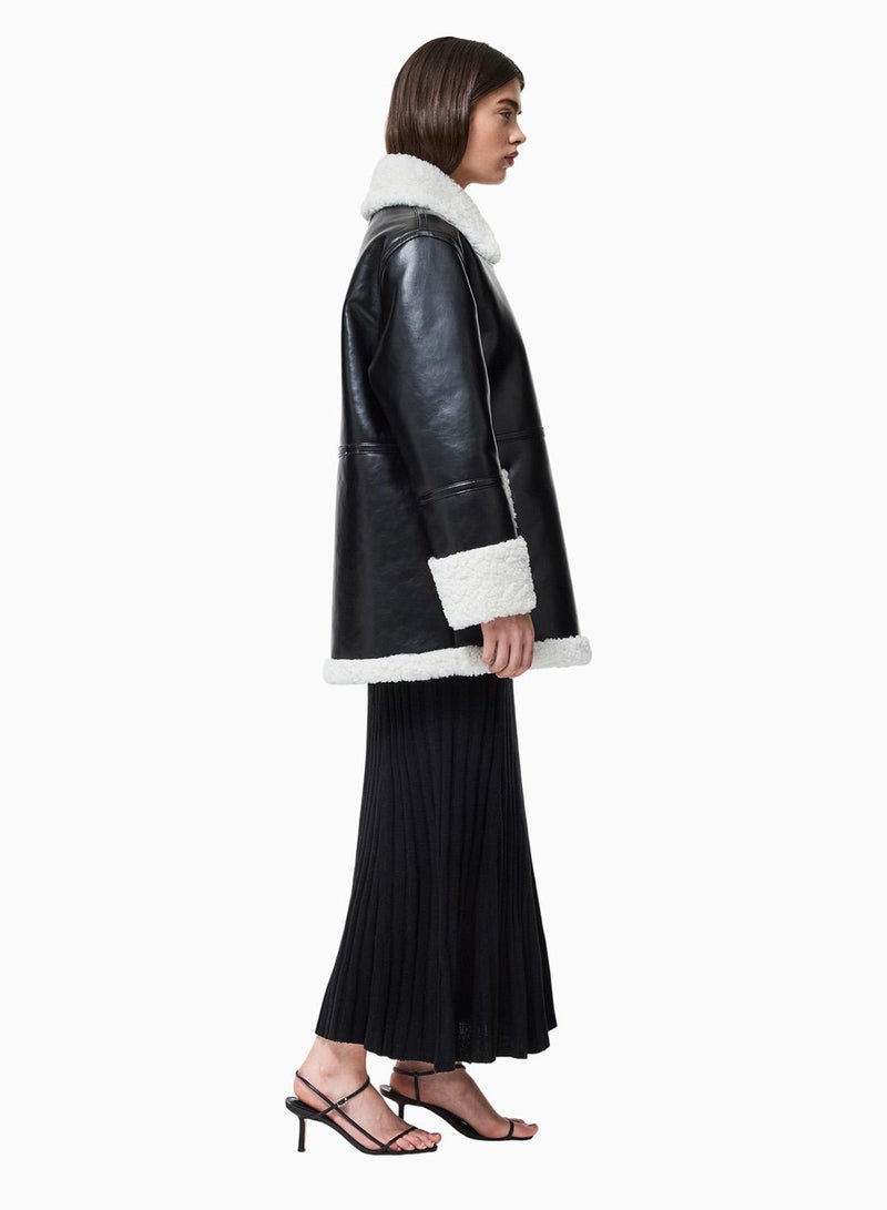 French Connection Ajani Faux Fur Coat - Image 3