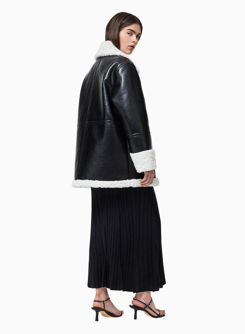 French Connection Ajani Faux Fur Coat - Image 5