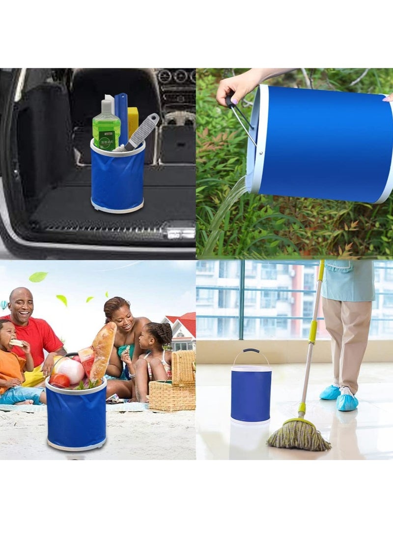 Beauenty - Collapsible Camping Fishing Bucket 9L Durable Pop Up Water Bucket for Car Washing Fishing Boating or Other Outdoor Activities Foldable Bucket - Image 1