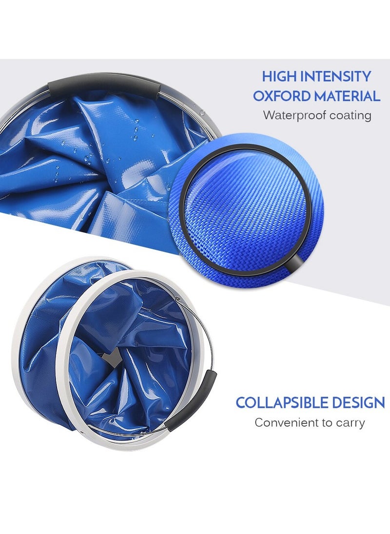 Beauenty - Collapsible Camping Fishing Bucket 9L Durable Pop Up Water Bucket for Car Washing Fishing Boating or Other Outdoor Activities Foldable Bucket - Image 1
