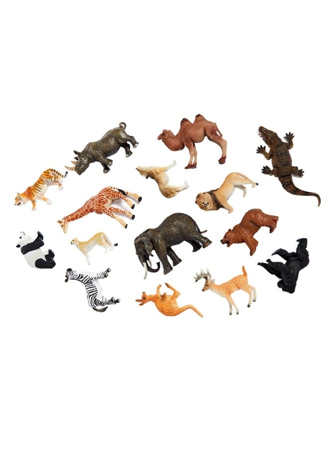 MiDeer Safari Animals Toy Set for Kids – 15 Piece Hand Painted Wildlife Animal Figures with Educational ID Cards, Realistic PVC Safari Animal Playset, Learning Pretend Play Toy for Children Age 3+ - Image 3