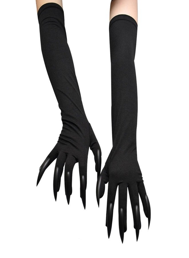 Dzrige Halloween Costume Paw Gloves Witch Claw Gloves Long Gloves with Fingernails for Halloween Party Decoration Supplies - Image 2