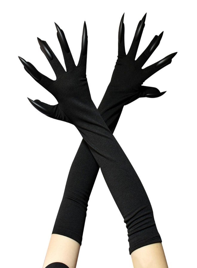 Dzrige Halloween Costume Paw Gloves Witch Claw Gloves Long Gloves with Fingernails for Halloween Party Decoration Supplies - Image 1