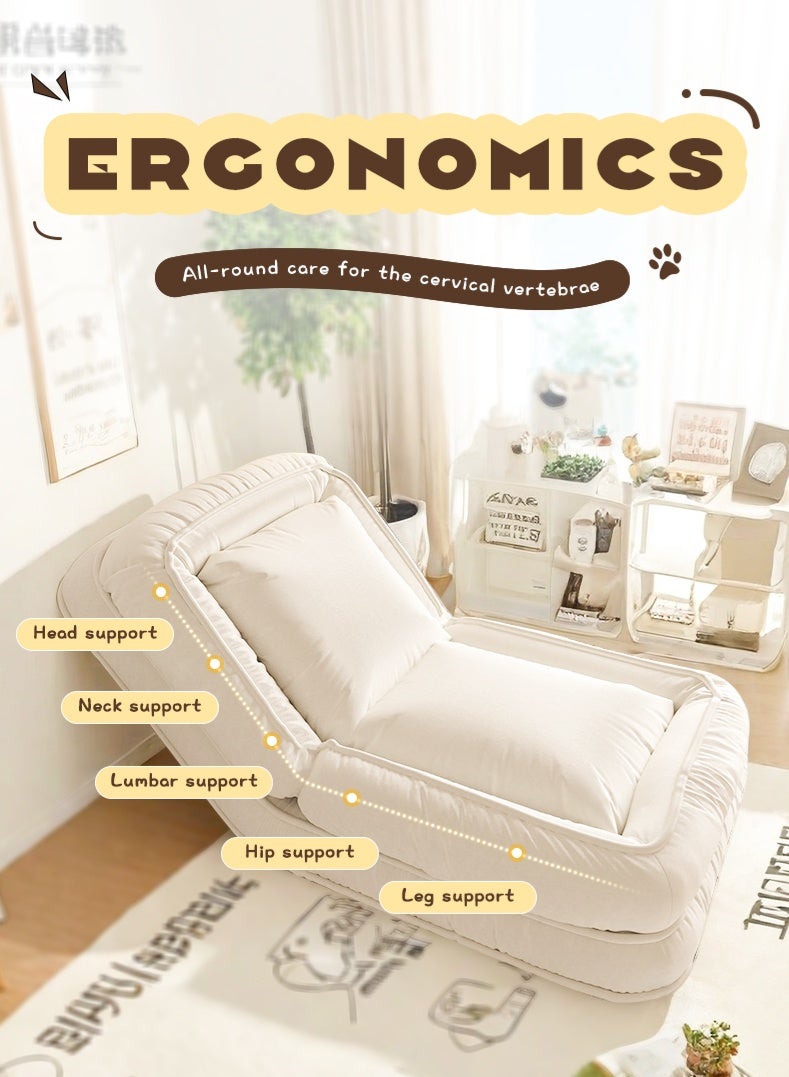 Zeno Folding Transformable Sofa Bed Adult Memory Foam Floor Sofa Mattress Ergonomic Recliner Chair Comfortable Foam Sofa for Living Room & Guest Room - Image 4